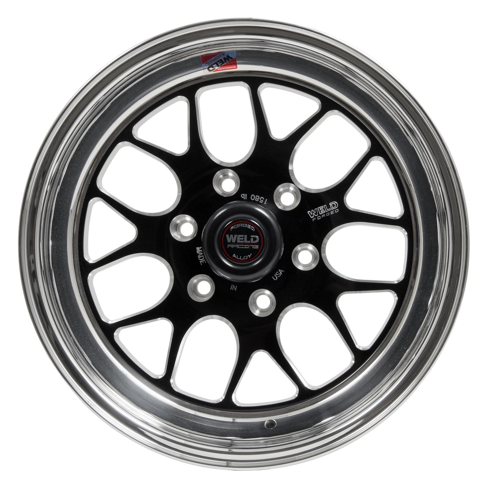 Weld S77 HD 17x5 / 6x5.5 BP / 1.6in. BS Black Wheel (HD Low Pad) - Non-Beadlock