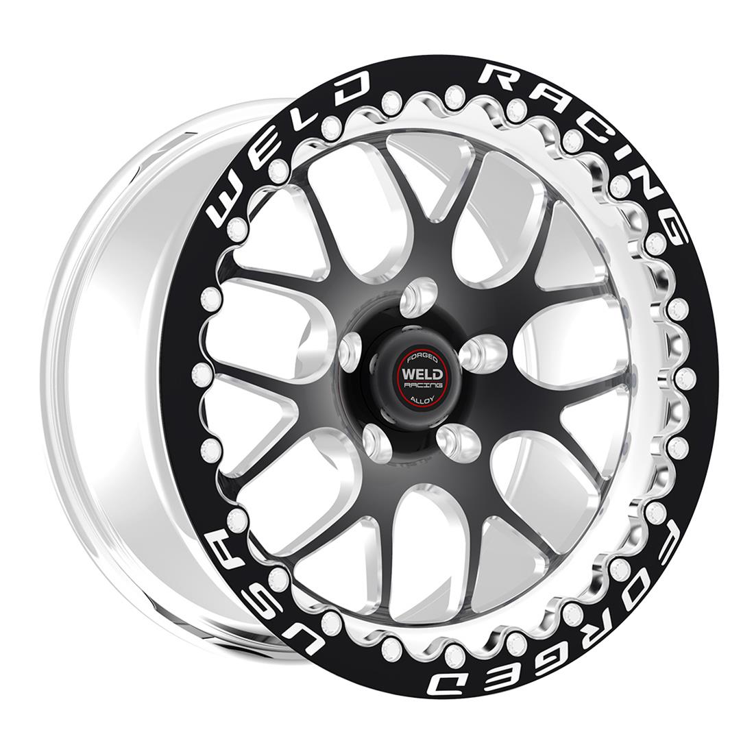 Weld S77 15x10 / 5x115 BP / 6.5in. BS Black Wheel (Medium Pad) - Single-Beadlock