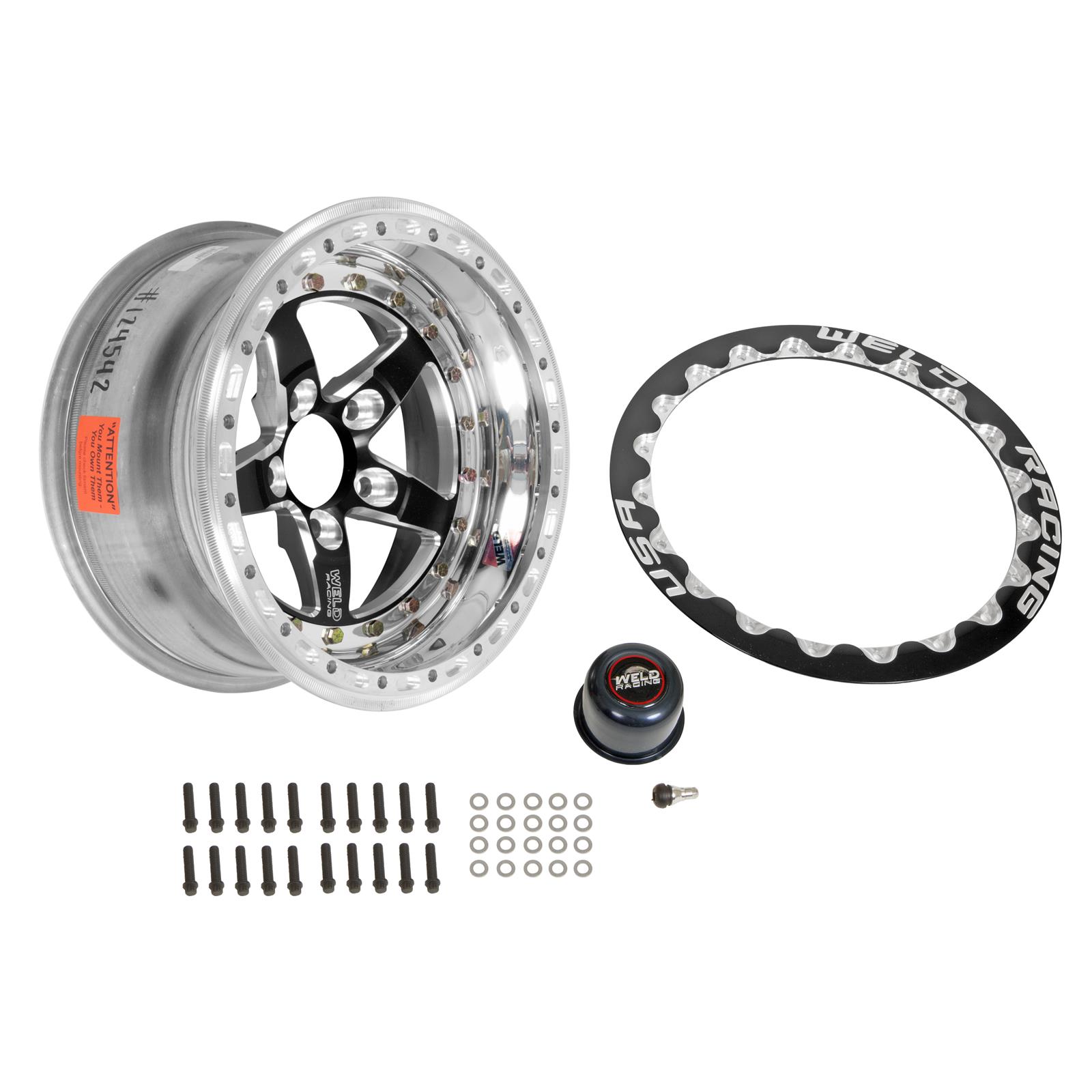 Weld Weldstar 15x8 / 5x4.5 BP / 3.5in. BS Black Wheel - Black Single Beadlock MT