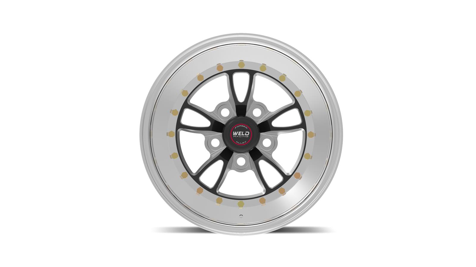 Weld Full Throttle 15x7 / 5x4.5 BP / 3.5in. BS Black Wheel - Polished Non Beadlock thumbnail 2
