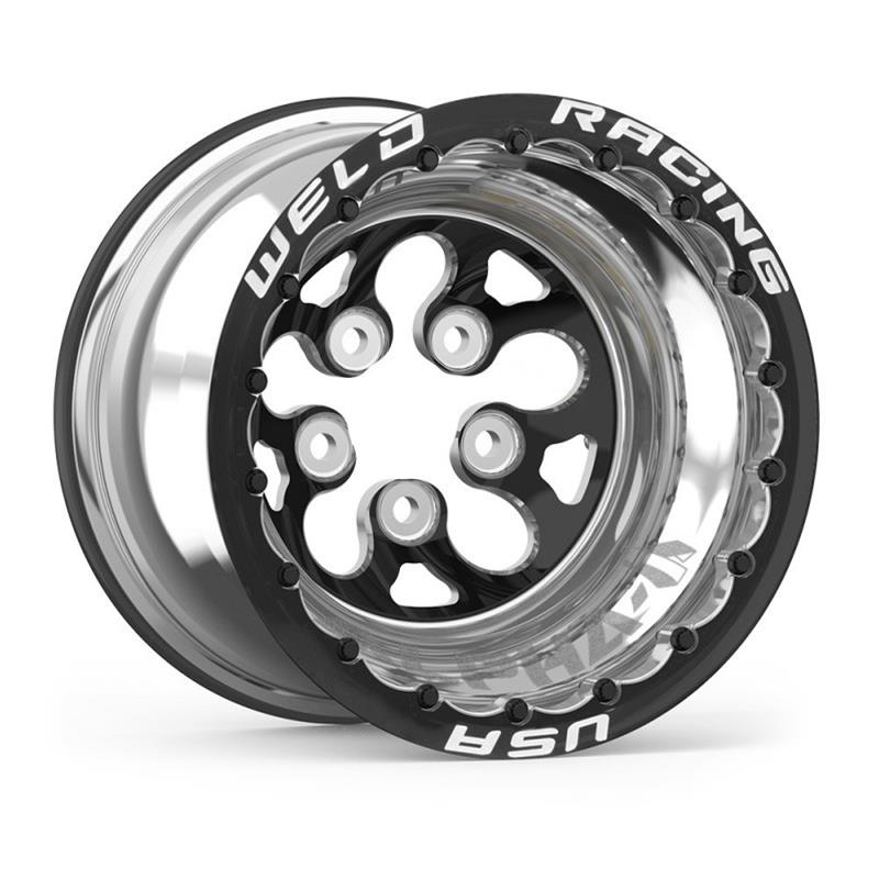 Weld Alpha-1 15x10 / 5x4.5 BP / 3in. BS Black Wheel - Black Single Beadlock MT