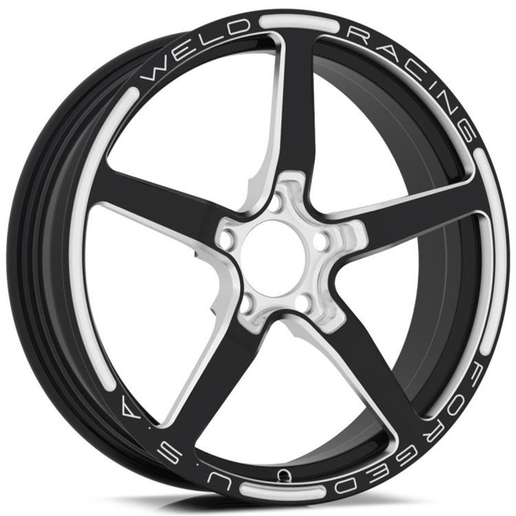 Weld Alumastar 1-Piece 18x6 / 5x120 BP / 2.7in. BS Polished Wheel - Non-Beadlock - Black
