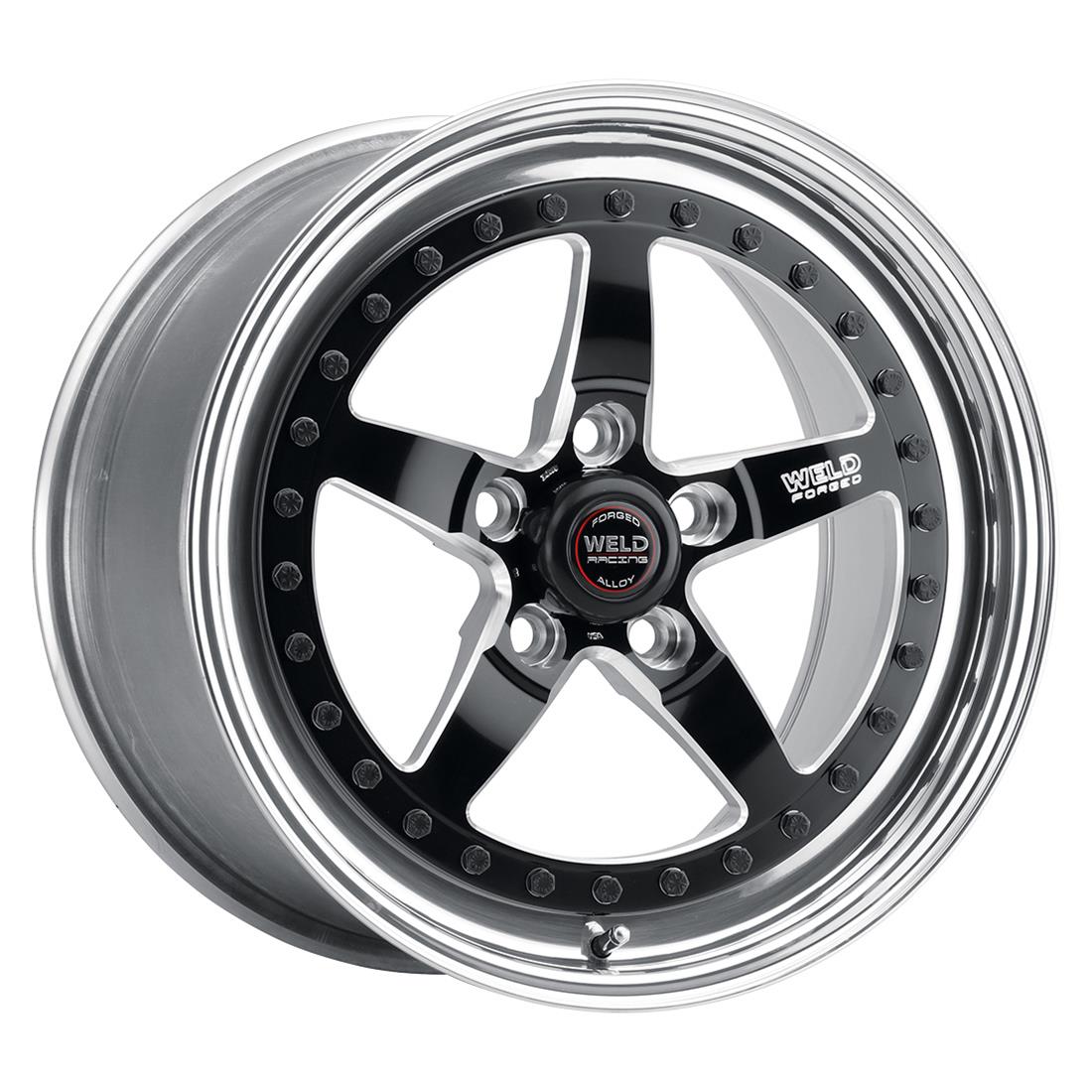 Weld Weldstar 17x10 / 5x4.5 5x114.3 BP / 7.2in BS Black Polished Wheel - Non-Beadlock