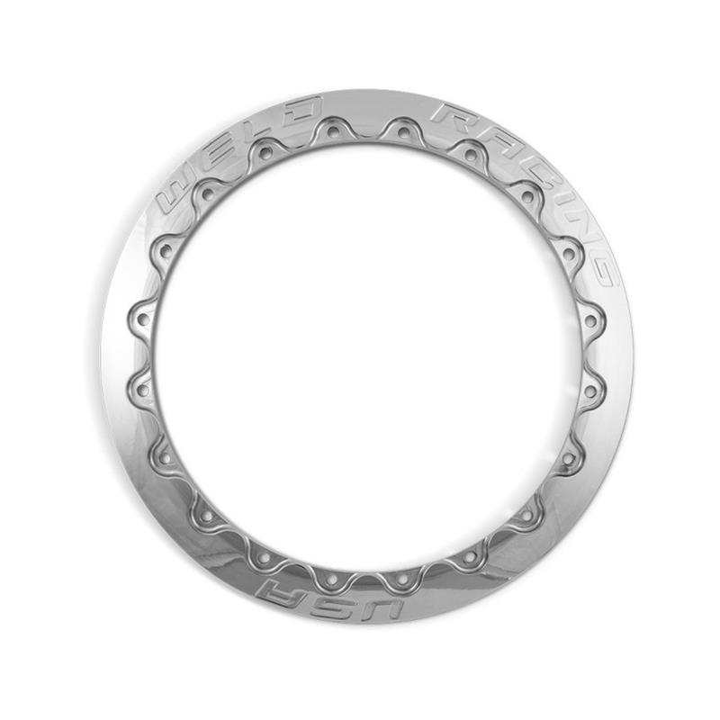 Weld Double Beadlock Ring 15in. / 20-Hole M/T 13.25in. 1 Ring - Polished thumbnail 2