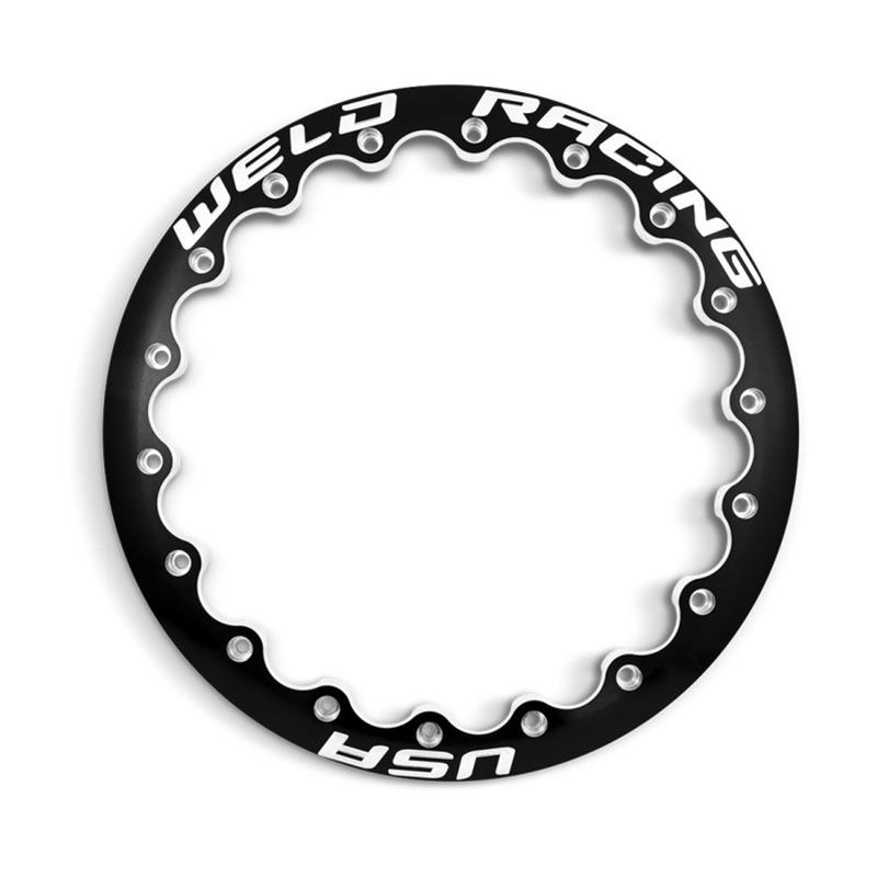 Weld Double Beadlock Ring 16in. / 18-Hole Drag Ultra Lite - Black