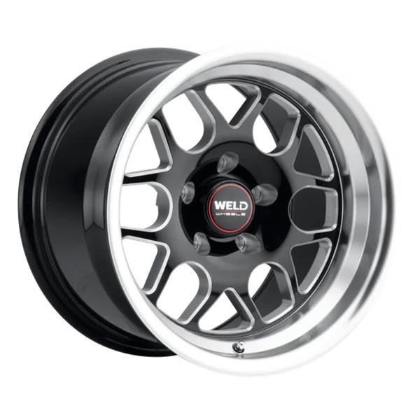 Weld Solana Drag 15x10 / 5x120 BP / ET45 / 7.27in BS / 78.1 Dia - Gloss Black Milled Wheel