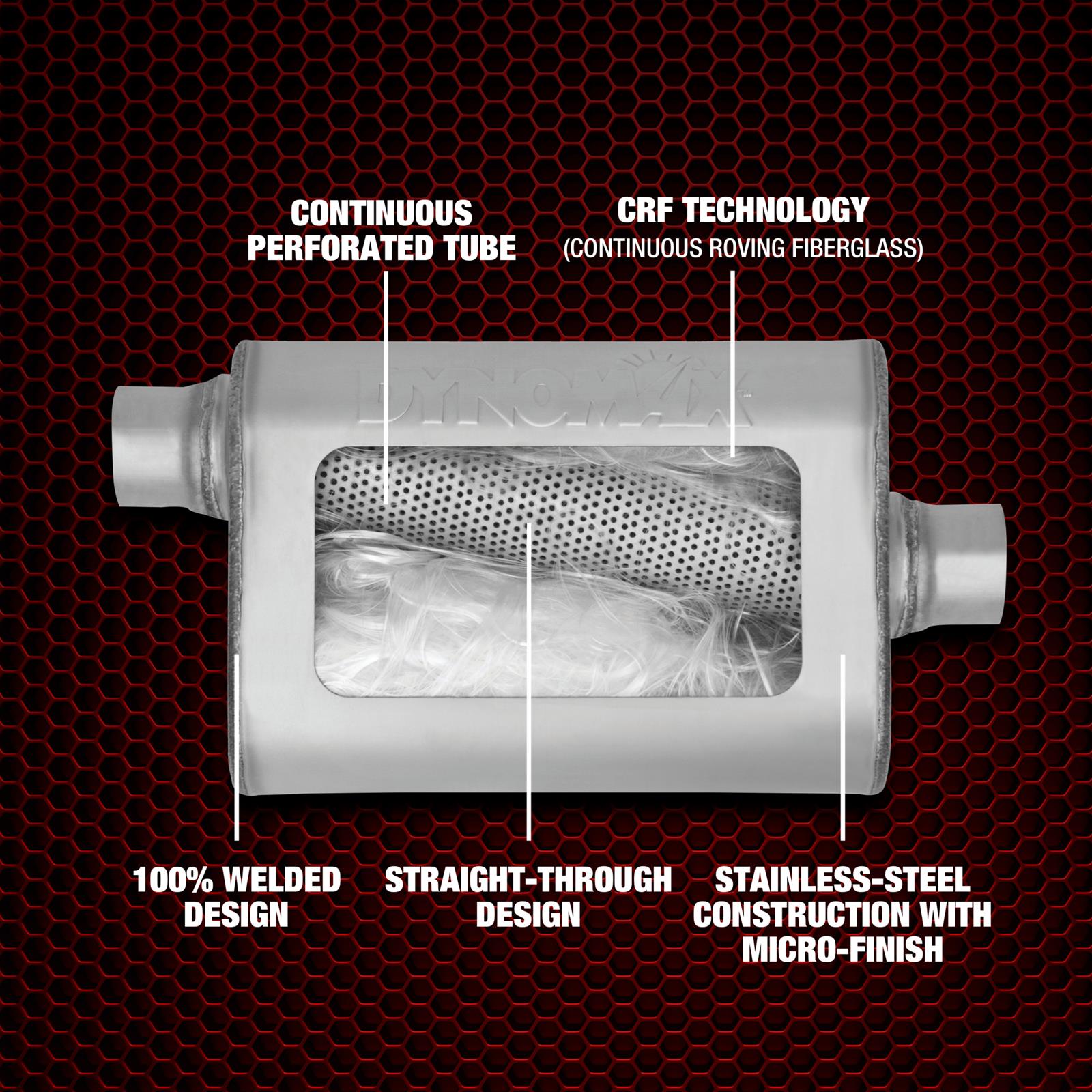3 Inch Muffler Dynomax Ultra Flo Exhaust Muffler - 17229 - O