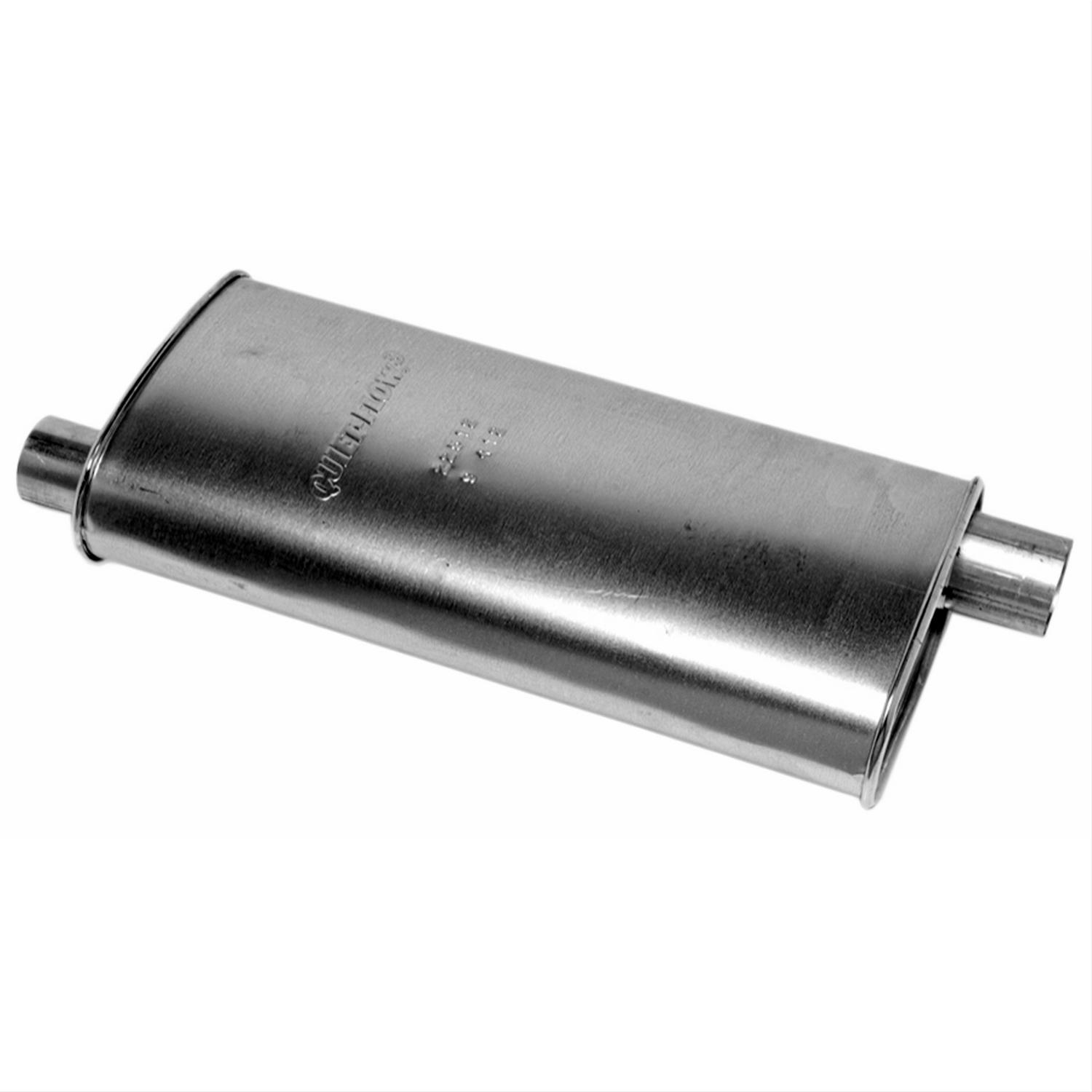 Dirt Bike Muffler Walker Quiet-Flow SS 21012 Stainless Steel Muffler | 1.625" Inlet, 1.5" Outlet Direct Fit Replacement OE Style Sound Muffler