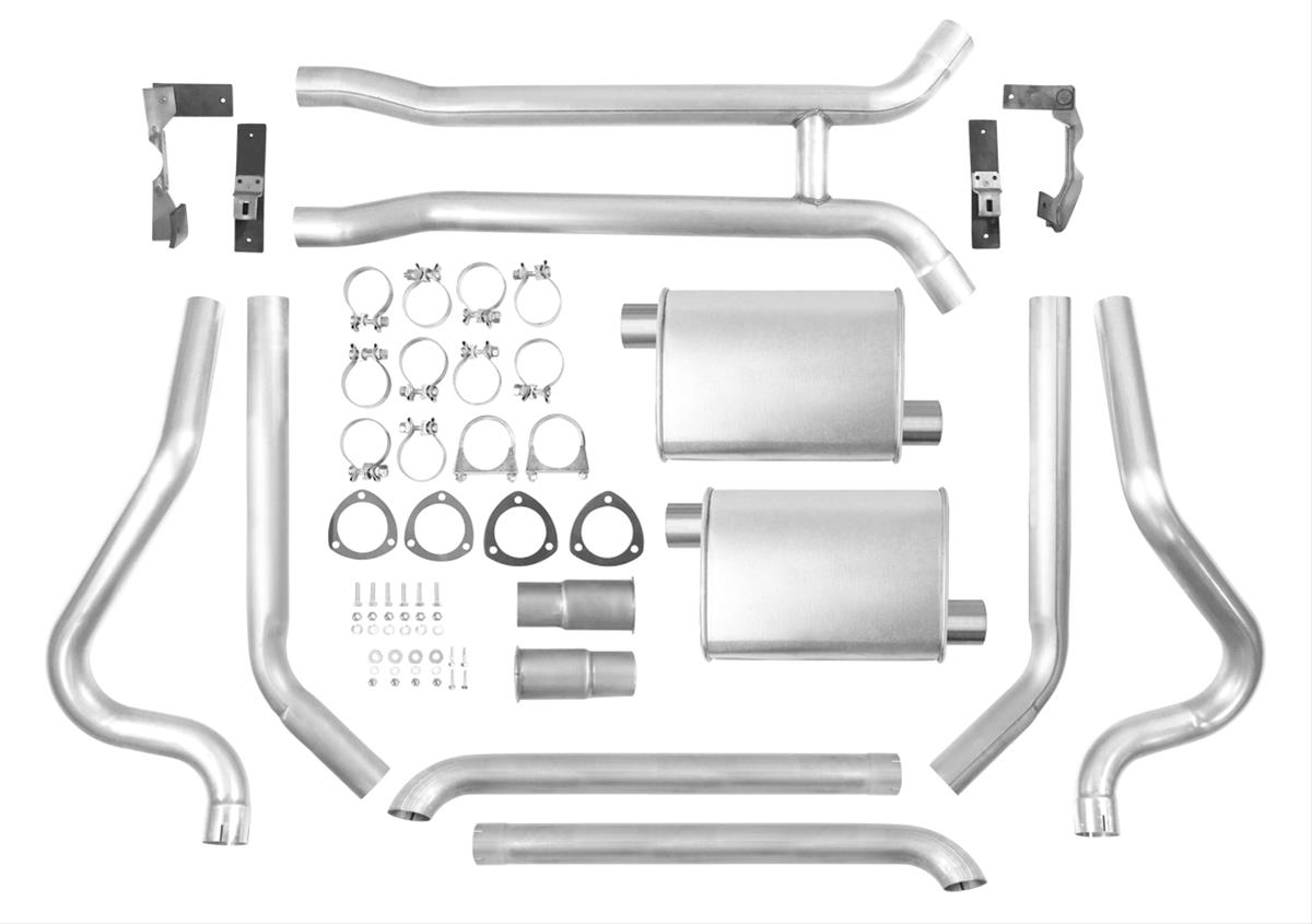 Thrush 89025 Thrush Turbo Header Back Dual Exhaust Systems Summit Racing