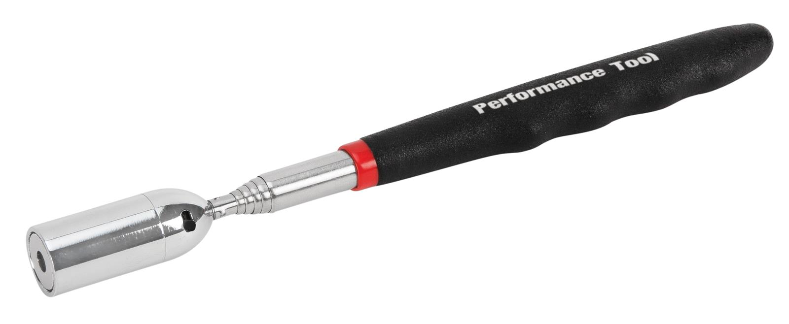 Performance Tool 20150 Lighted Magnetic Pick-Up Tool – 8 Lb Capacity, 27.5" Reach, LED Light & Cushion Grip