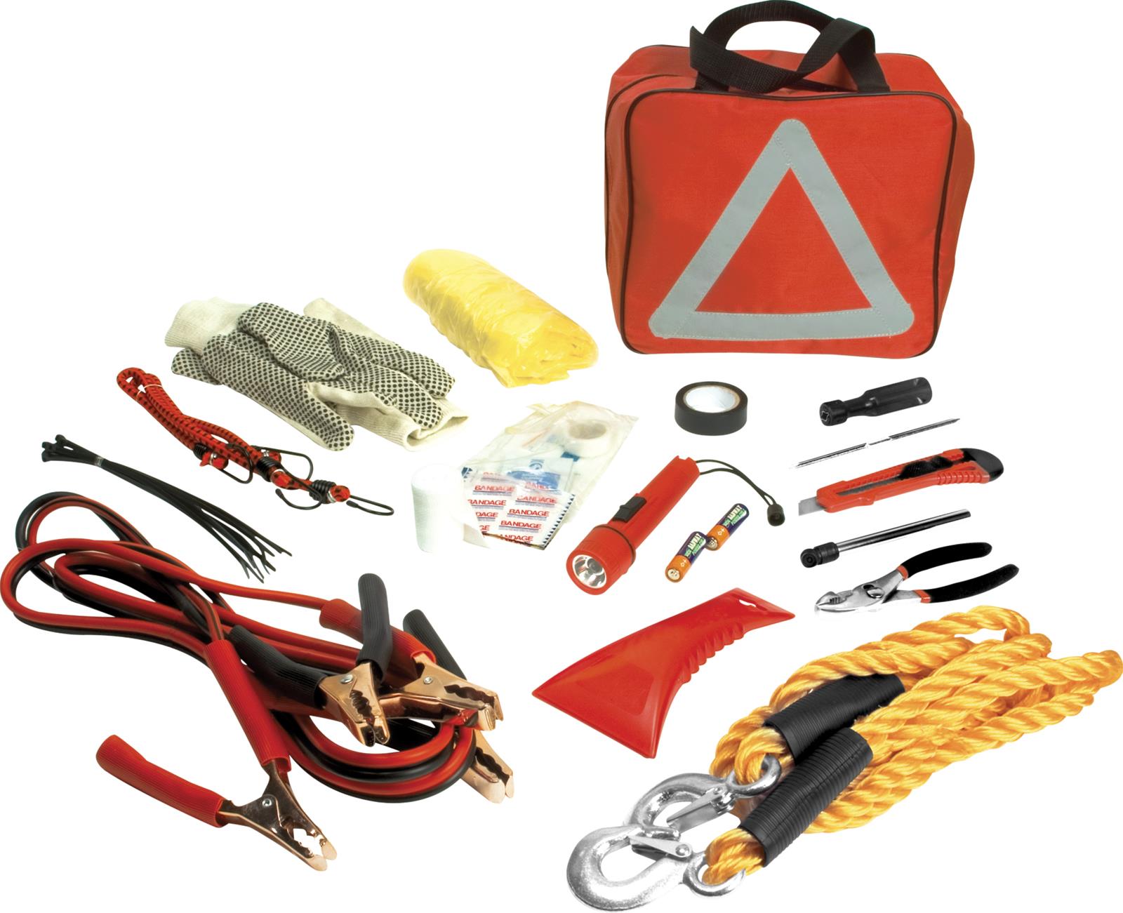  Roadside Emergency Car Kit with Jumper Cables - Car
