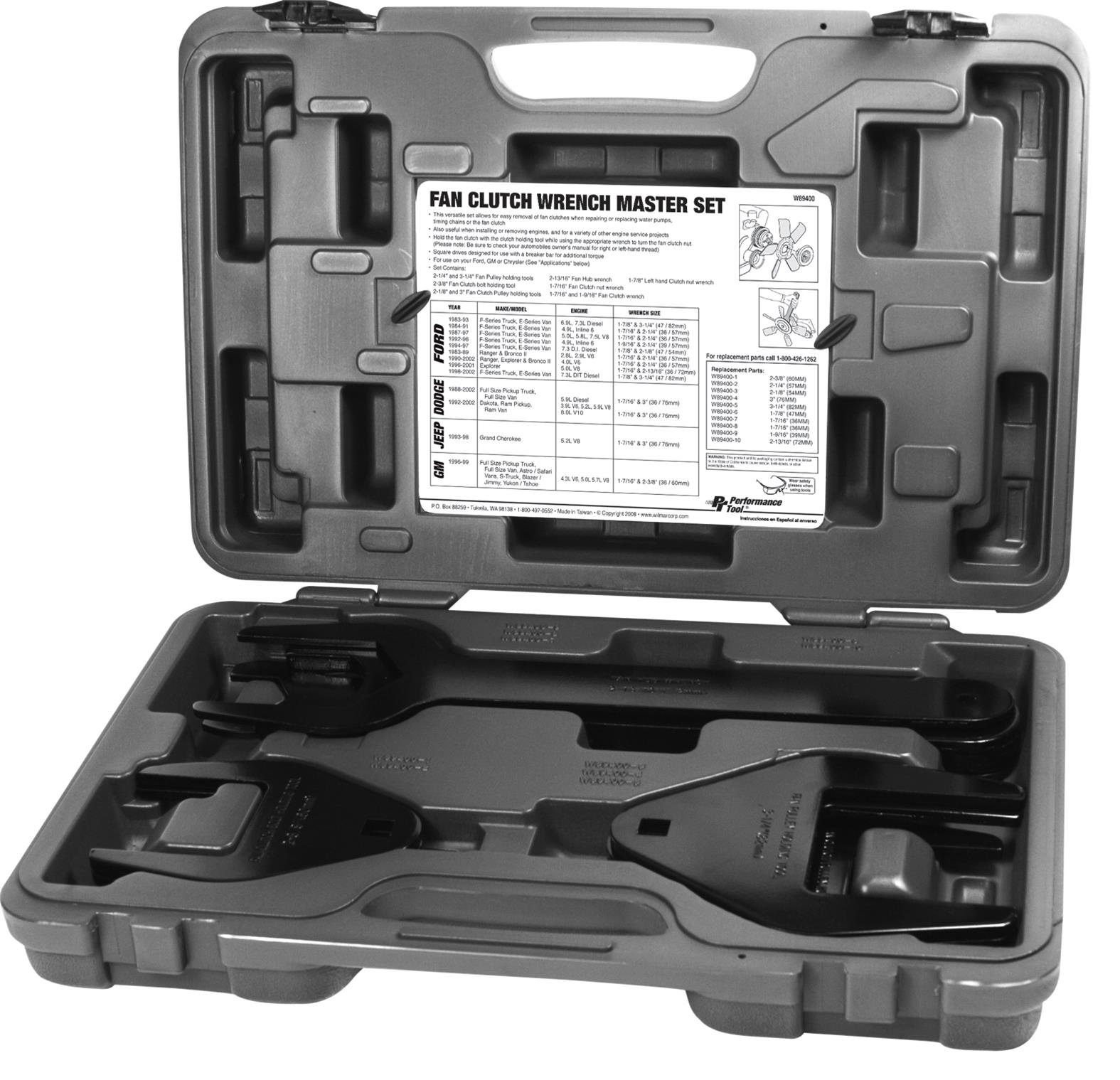 Performance Tool W89400 Performance Tool Fan Clutch Wrenches Summit