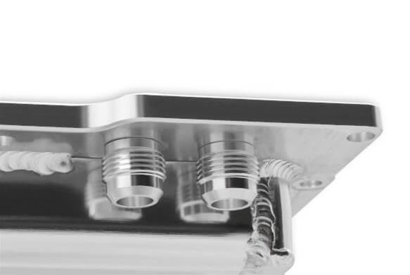 Weiand Oil Pan Packages 5044WND Pan, Fabricated, Aluminum, Silver, 7 Quart, Front Sump, Chevy, LS, Kit thumbnail 8