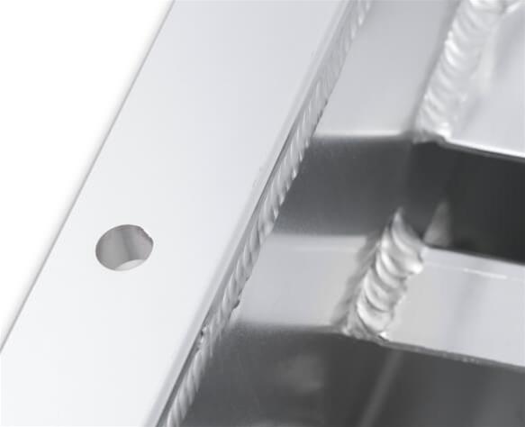 Weiand Oil Pan Packages 5044WND Pan, Fabricated, Aluminum, Silver, 7 Quart, Front Sump, Chevy, LS, Kit thumbnail 4