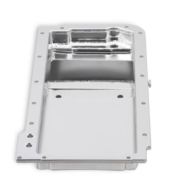Weiand Oil Pan Packages 5044WND Pan, Fabricated, Aluminum, Silver, 7 Quart, Front Sump, Chevy, LS, Kit thumbnail 2