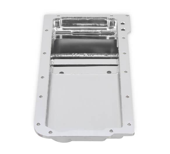 Weiand Oil Pan Packages 5045WND Pan, Fabricated, Aluminum, Silver, 7 Quart, Rear Sump, Chevy, LS, Kit thumbnail 3
