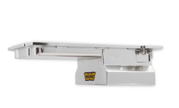 Weiand Oil Pan Packages 5045WND Pan, Fabricated, Aluminum, Silver, 7 Quart, Rear Sump, Chevy, LS, Kit thumbnail 9