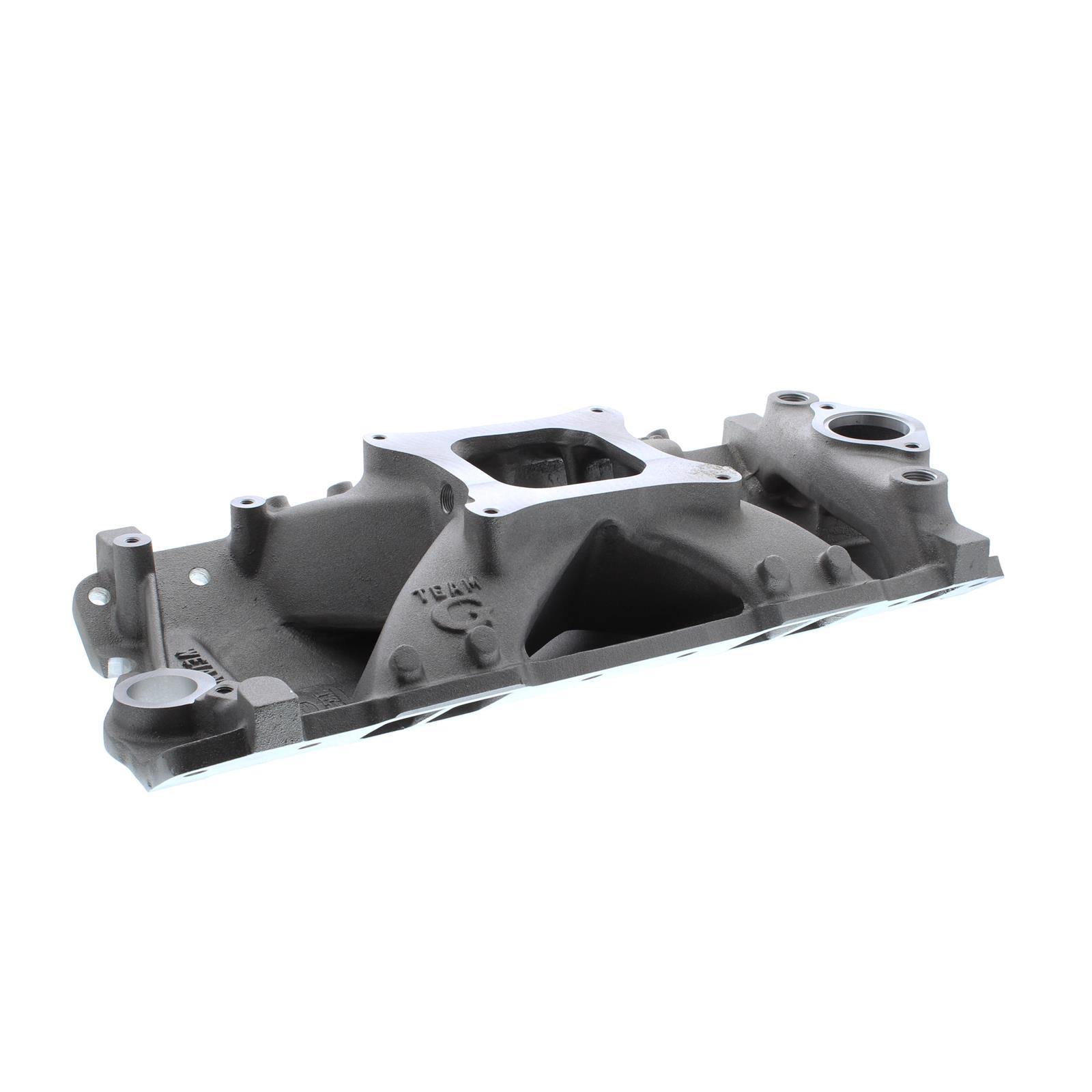 Weiand Team G Intake Manifolds 7530WND Manifold, G, Single Plane, Aluminum, Natural, Square Bore, Chevy, Small Block, Each