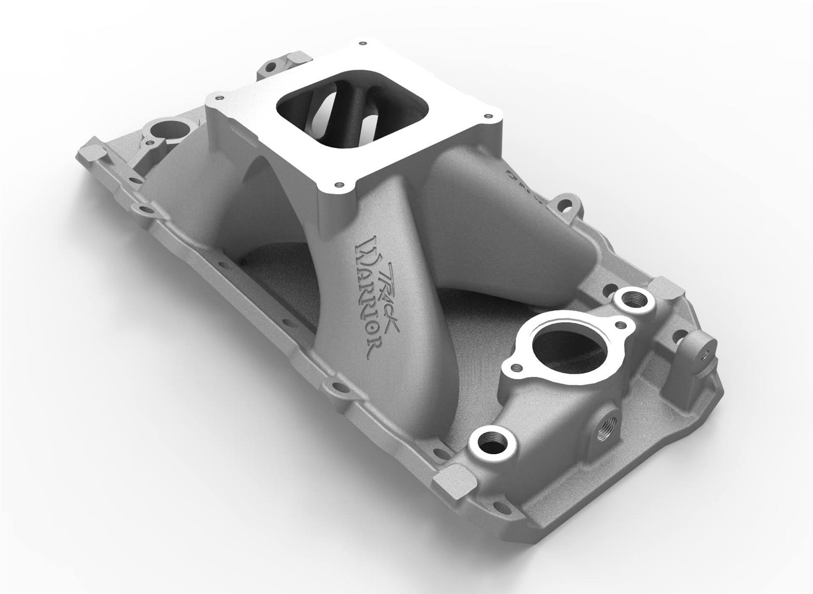 Weiand Track Warrior Intake Manifolds 7620 Manifold, Warrior, Single Plane, Aluminum, Natural, Square Bore, Chevy, Big Block, Oval Port thumbnail 6