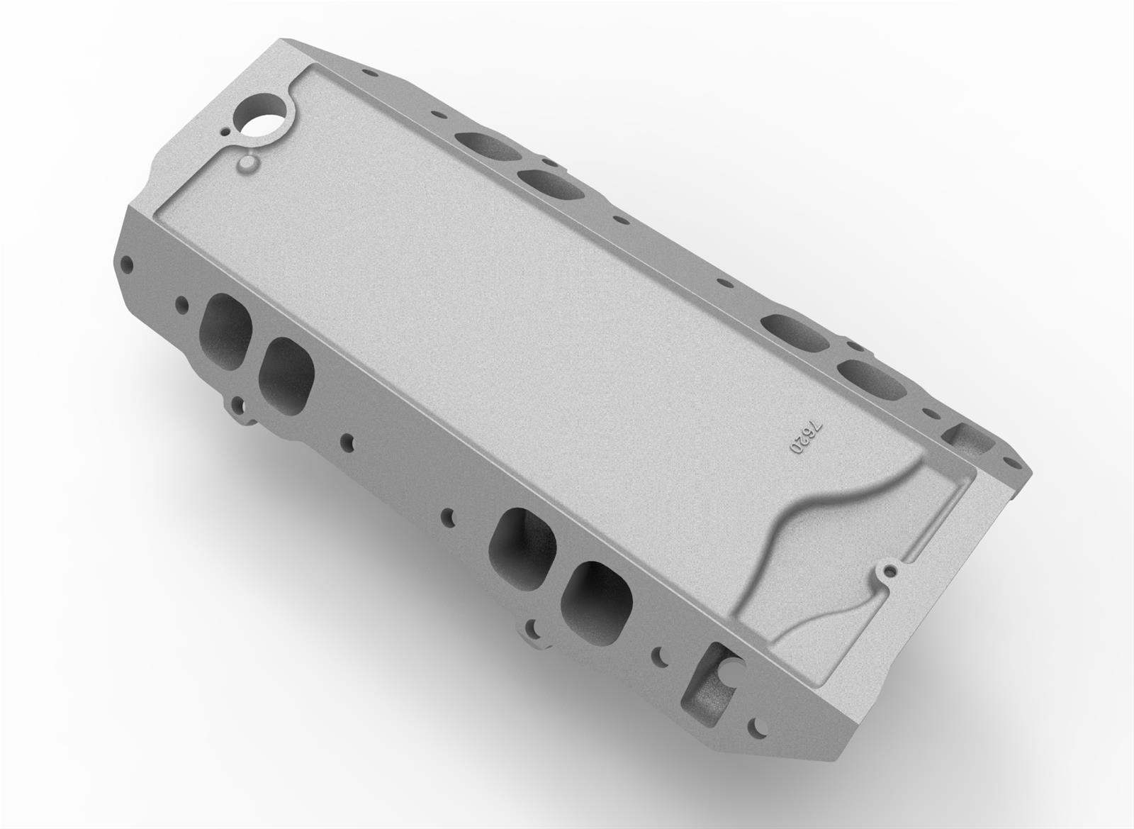 Weiand Track Warrior Intake Manifolds 7620 Manifold, Warrior, Single Plane, Aluminum, Natural, Square Bore, Chevy, Big Block, Oval Port thumbnail 5