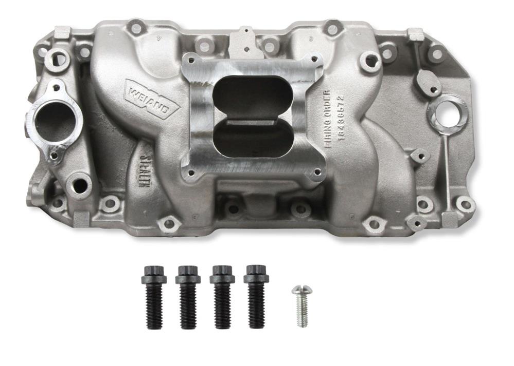 Weiand Intake Manifold BBC Stealth Rectangle Port 8018 Weiand Intake Manifold BBC Stealth Rectangle Port 8018