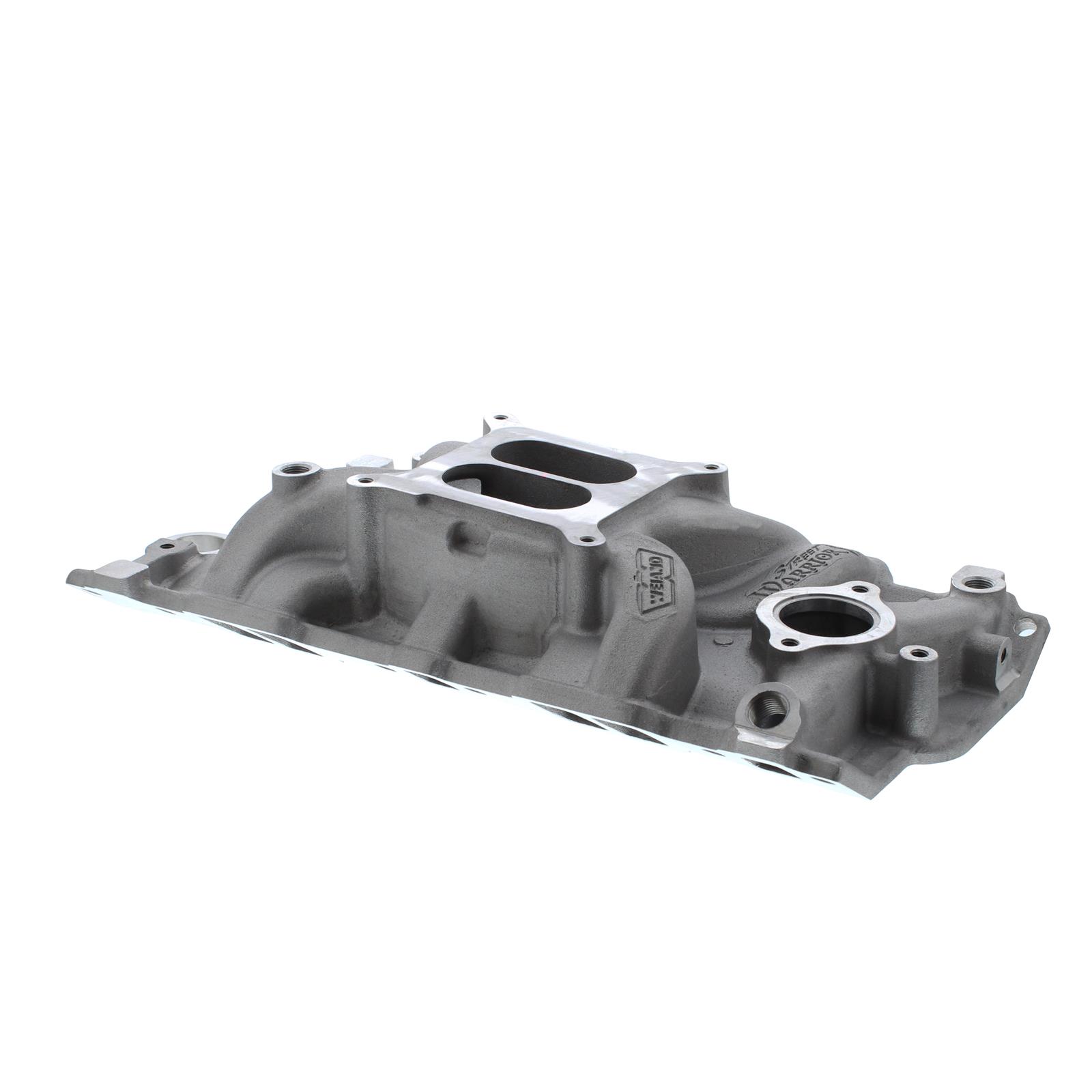 Weiand Street Warrior Intake Manifolds 8120WND Manifold, Warrior, Dual Plane, Aluminum, Natural, Square Bore, Chevy, Small Block, Each