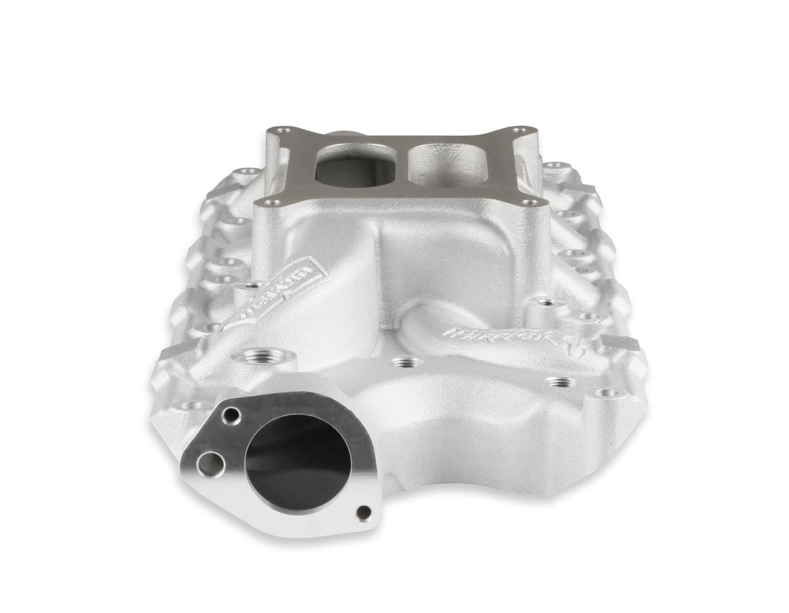 Weiand Street Warrior Intake Manifolds 8124WND Manifold, Warrior, Dual Plane, Aluminum, Natural, Square Bore, Ford, Small Block, Each thumbnail 2