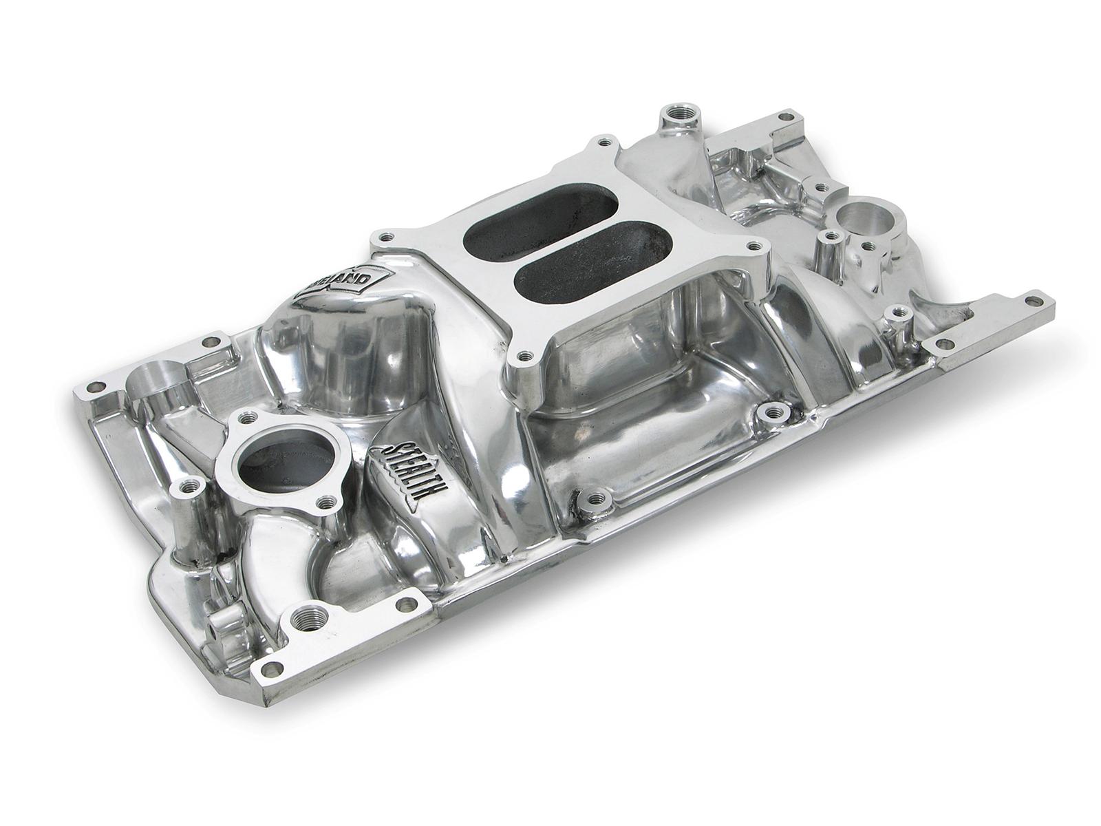 Weiand Stealth Intake Manifold 8151P Chevy SBC 283 327 350 Fits Vortec ...