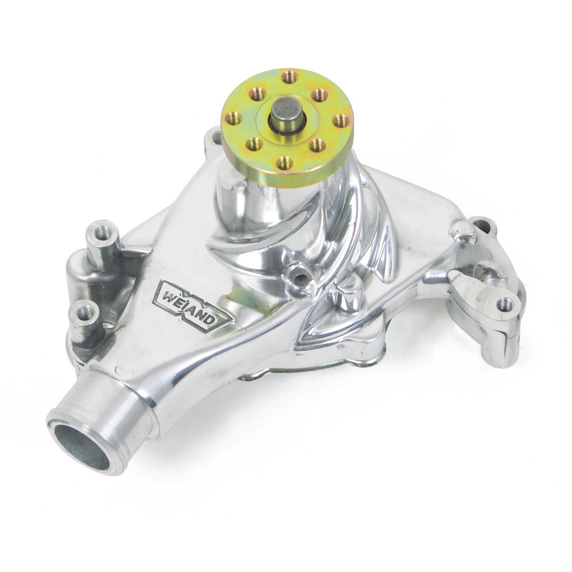 Weiand Action Plus Mechanical Water Pumps 9240P Pump, Mechanical, Plus, Long, High-Volume, Aluminum, Polished, Chevy, Small Block, Each