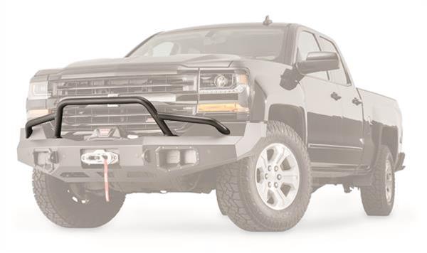 Warn Grille Guard Tubes for 2016-2018 SILVERADO 1500 - 100474 Tube, Steel, Black Powdercoated, Low-Height, Chevrolet, Each