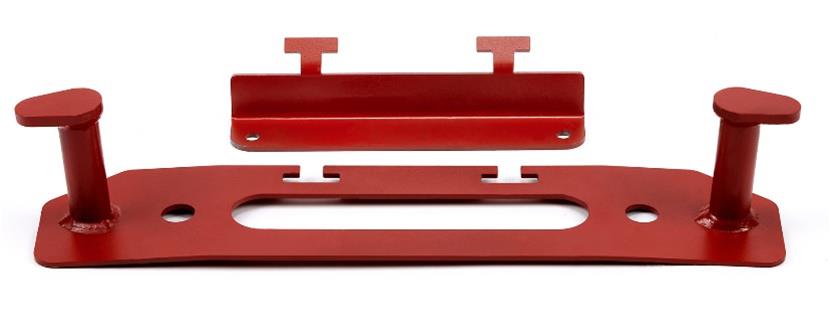 Warn Hook Stays for 2020-2021 GLADIATOR, 2018-2021 WRANGLER - 102300 Stay, Anchor, Steel, Red Powdercoated, Jeep, JL, Each