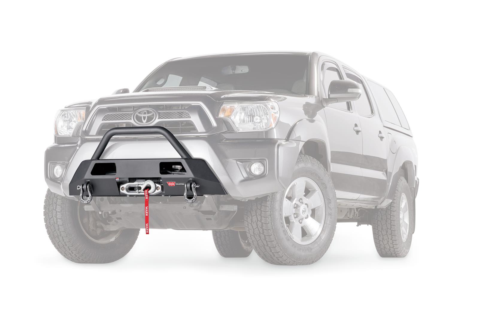 Warn Semi-Hidden Kit Winch Mounting Systems for 2012-2015 TACOMA - 102874 Mounts, Systems, Bumper Mount Style, Steel, Black Powdercoated, Toyota, Each thumbnail 2
