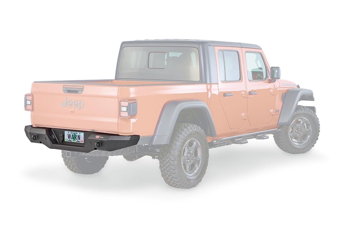Warn Elite Series Rear Bumpers for 2020-2021 GLADIATOR, 2018-2021 WRANGLER - 106300 Bumper, Series, Fabricated, Steel, Black Textured Powdercoated, Jeep, Rear, Each thumbnail 4