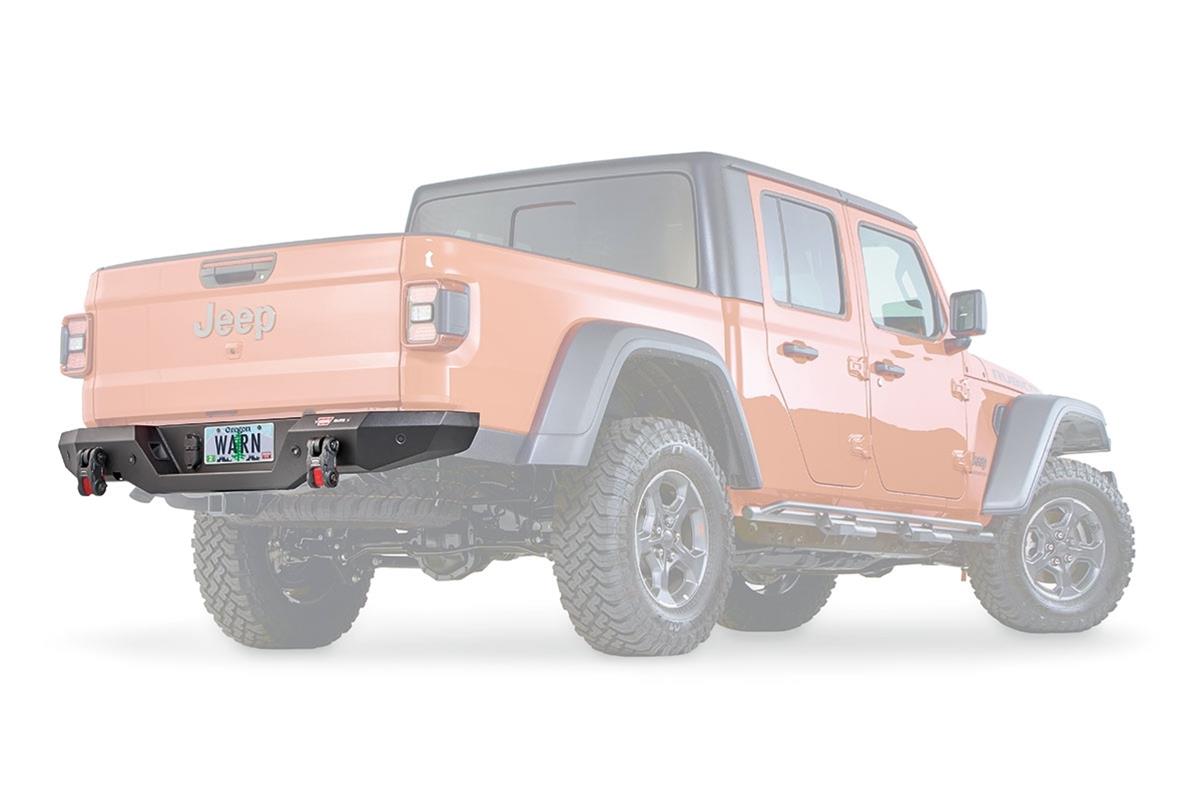 Warn Elite Series Rear Bumpers for 2020-2021 GLADIATOR, 2018-2021 WRANGLER - 106300 Bumper, Series, Fabricated, Steel, Black Textured Powdercoated, Jeep, Rear, Each thumbnail 3