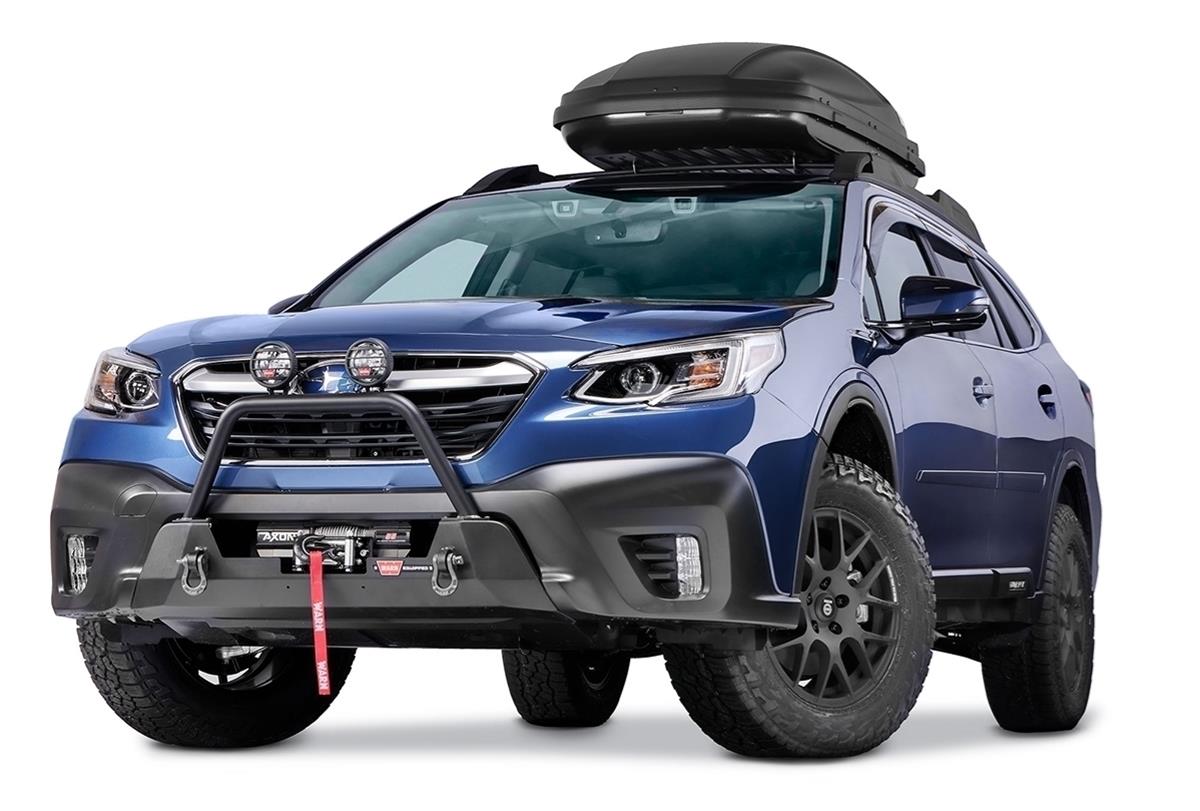 Warn Grille Guard Tubes for 2020-2021 OUTBACK - 106398 Tube, Subaru Outback, Light Mount Provisions, Steel, Black,Each