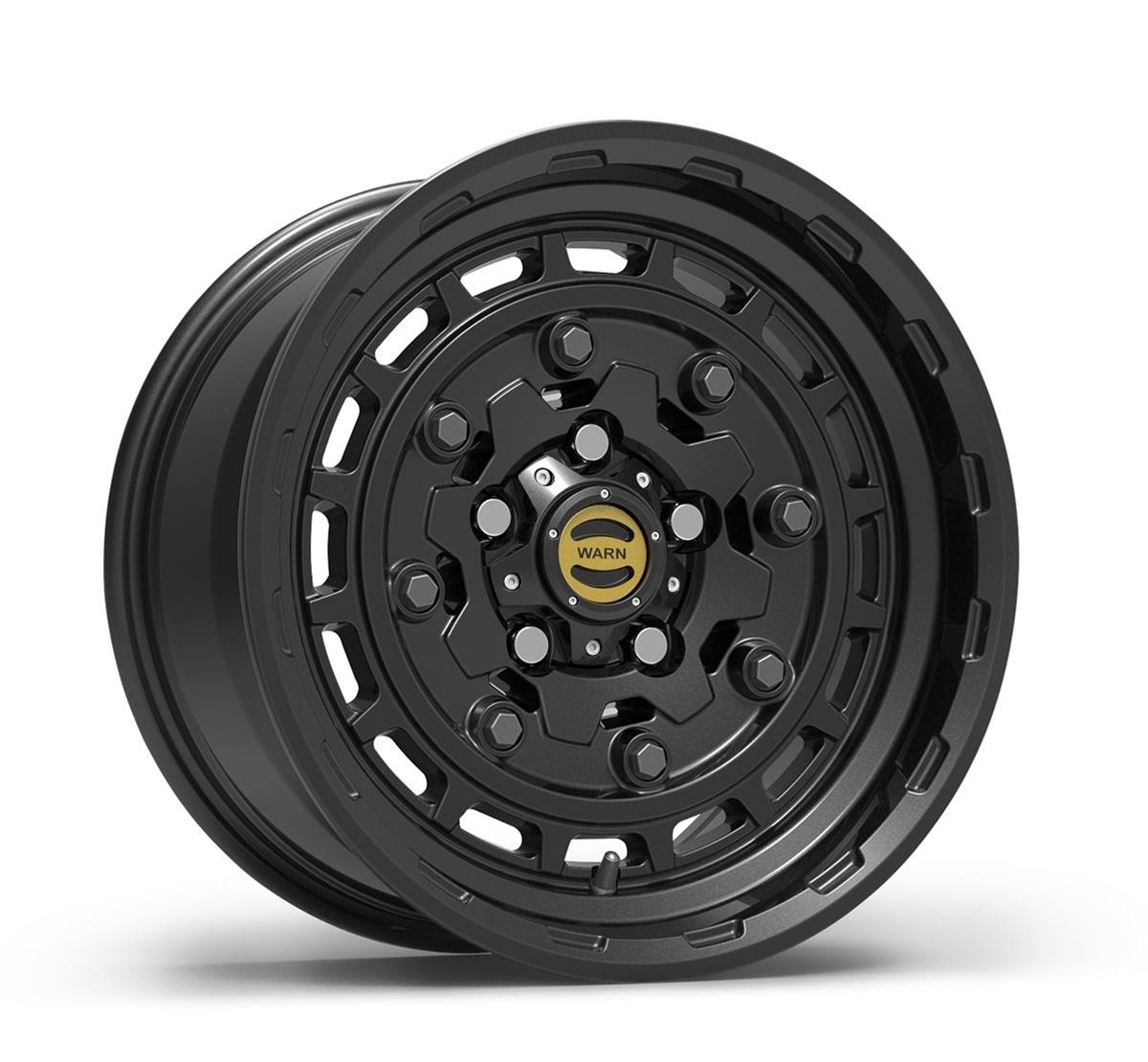 Warn Epic Jackhammer Black Wheels 17x8.5 Wheel, Jackhammer, Black, Gloss, Aluminum, 17 in. x 8.50 in., 5 x 5 in. Bolt Circle, 4.75 in. Backspace, Each
