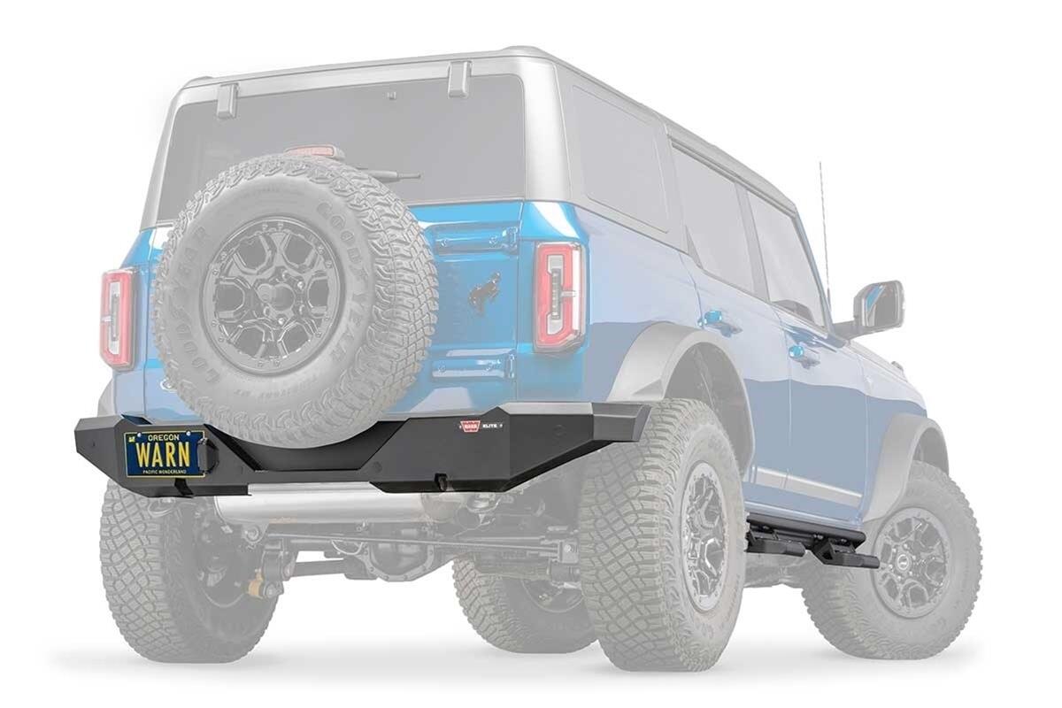 Warn Elite Series Rear Bumpers 108160 Bumper, Series, Rear, Fabricated, Steel, Black Powdercoated, Ford, Each thumbnail 2