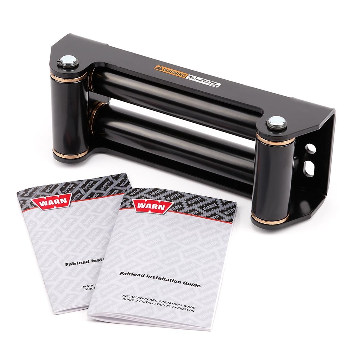 Warn Roller Fairleads 24336 Fairlead, Steel, Black, for Use On 10.000 in. Drum, Universal, Each