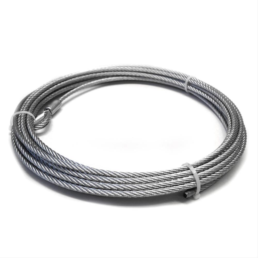 Warn Wire Ropes 34414 Winch Cable, Replacement, Galvanized Steel, 7/16 in. Diameter, 75 ft. Length, Series 12, Each