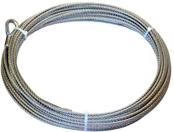 Warn Wire Ropes 38312 Winch Cable, Replacement, Galvanized Steel, 5/16 in. Diameter, 125 ft. Length, Each