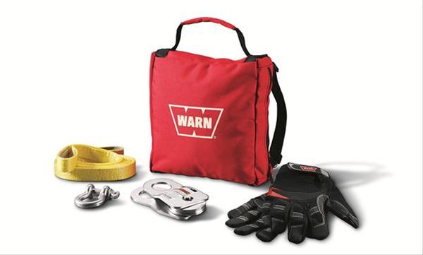 Warn ATV Winching Accessory Kits 88915 Kit, Tree Trunk Protectors, Snatch Block, Gloves, Red Bag, Kit