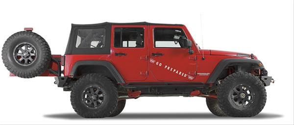 Warn Tire Carriers for 2007-2017 WRANGLER, 2018 WRANGLER JK - 89800 Spare Carrier, Steel, Black Powdercoated, 40 in. Maximum Diameter, Jeep, Each thumbnail 2
