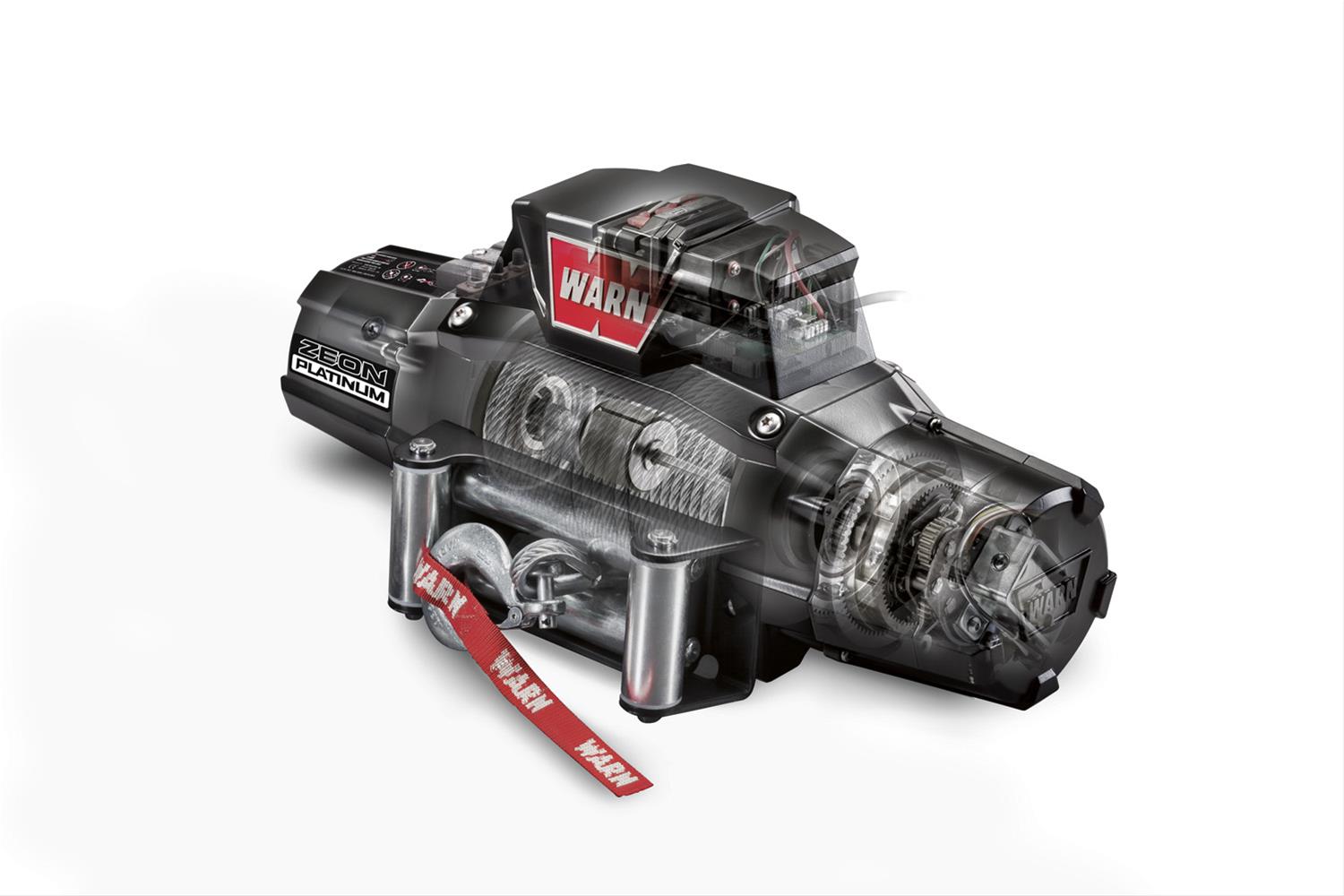 10,000 lbs. Warn Zeon 10 Platinum Series Winch 92810 Winch, Electric, Platinum, 12 V, lb., Roller Fairlead, 80 ft. Line, Wireless Remote, Each thumbnail 3