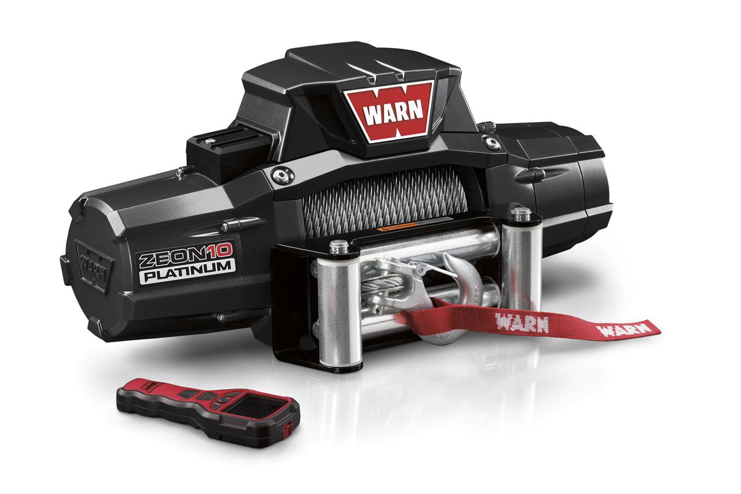 10,000 lbs. Warn Zeon 10 Platinum Series Winch 92810 Winch, Electric, Platinum, 12 V, lb., Roller Fairlead, 80 ft. Line, Wireless Remote, Each thumbnail 2