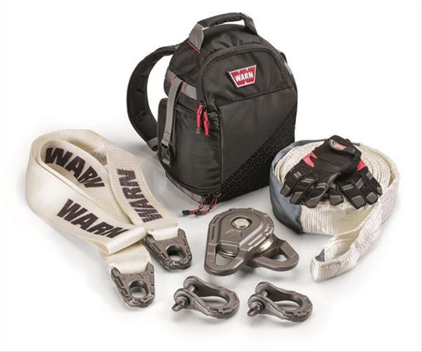 Warn Winch Replacement Parts 97570 Accessory Kit, Black Bag, Gloves, Snatch Block, Parts, Warn, Kit