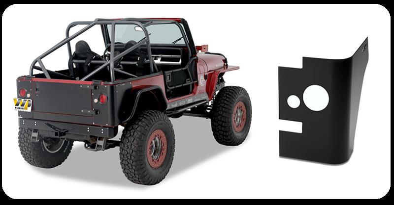 Jeep Wrangler Corner Guards  Jeep TJ Standard Aluminum Guards