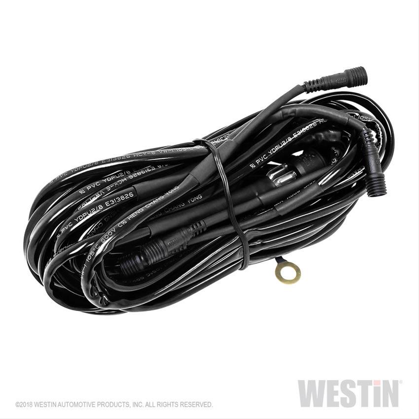 Westin Universal LED Rock Light Kit - 4 Lights - 14ft 9in Wiring Harness & Switch - Black thumbnail 3