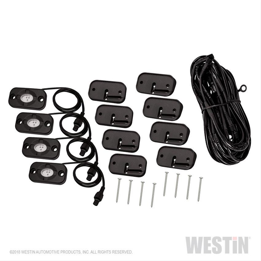Westin LED Rock Light Kit - 07-18 Jeep Wrangler JK / 18-19 Jeep Wrangler JL - Black thumbnail 4