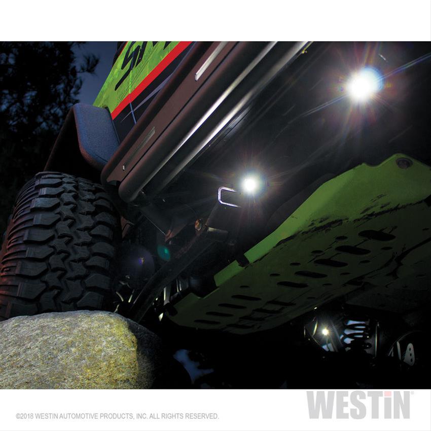 Westin LED Rock Light Kit - 07-18 Jeep Wrangler JK / 18-19 Jeep Wrangler JL - Black thumbnail 2