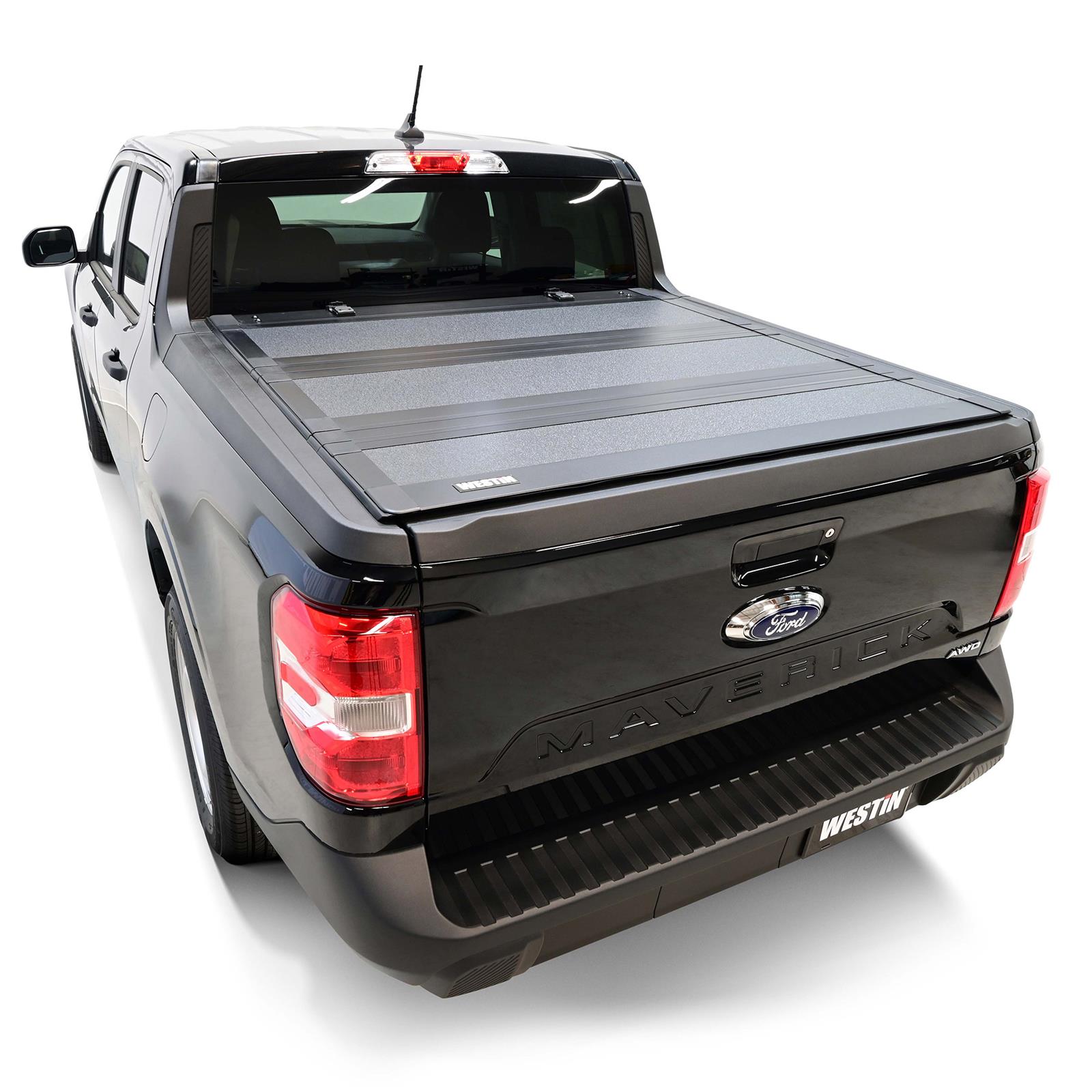 Westin 22-26 Ford Maverick 4WD 4ft. 6in. Bed Hard Tri-Fold Tonneau Cover - Black thumbnail 6